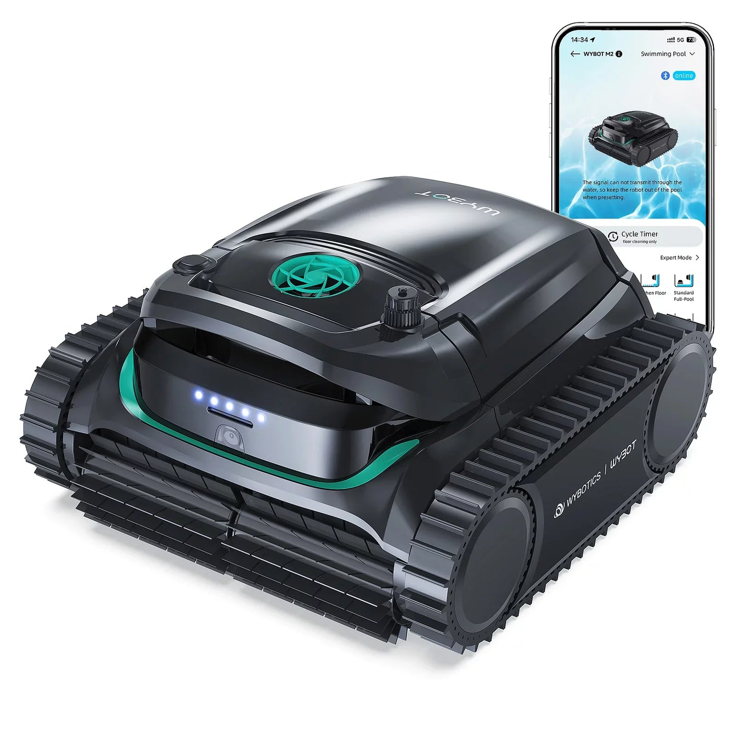 WYBOT M2 Vision Tech High-End Cordless Robotic Pool Cleaner