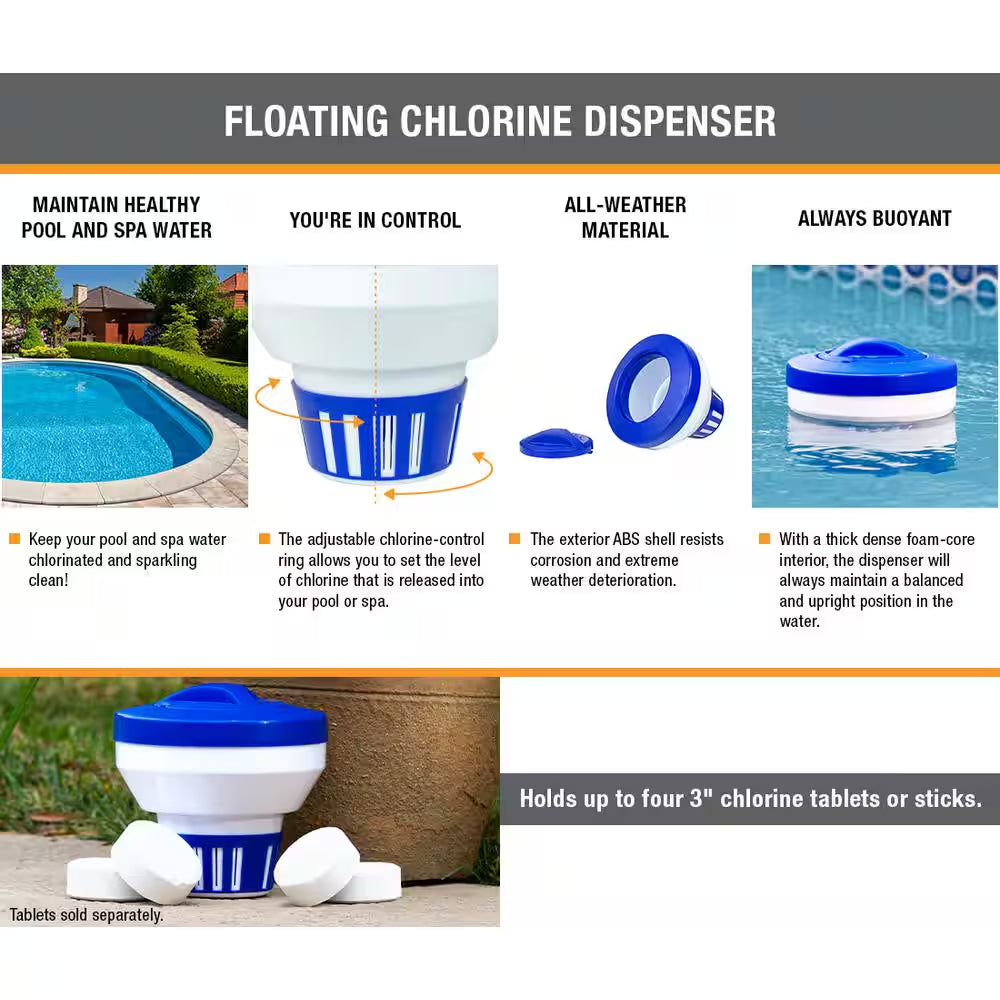 Floating Swimming Pool and Spa Chlorine Dispenser