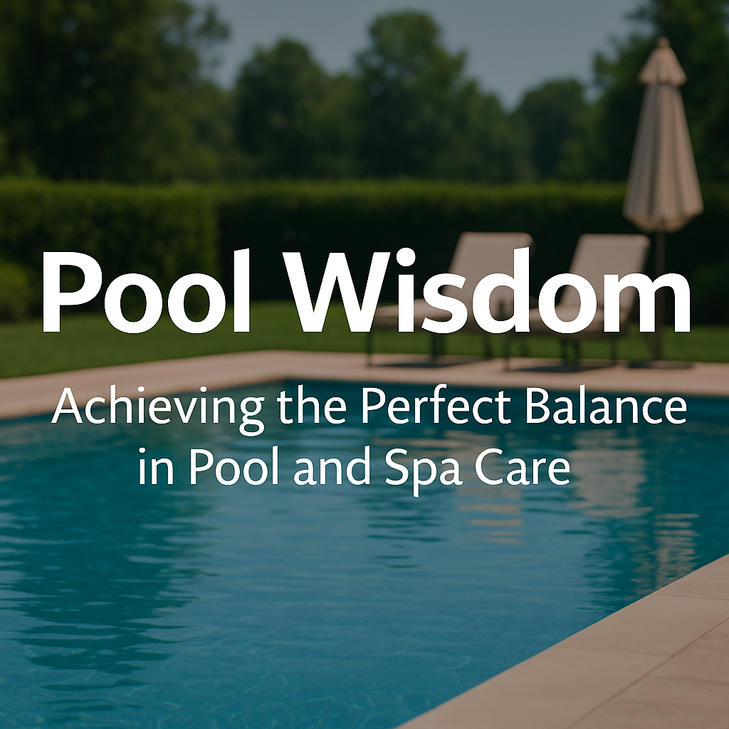 A sparkling backyard pool at sunrise with calm water and soft light, symbolizing clarity, balance, and effortless care — the essence of Pool Wisdom by LearnMyPool.