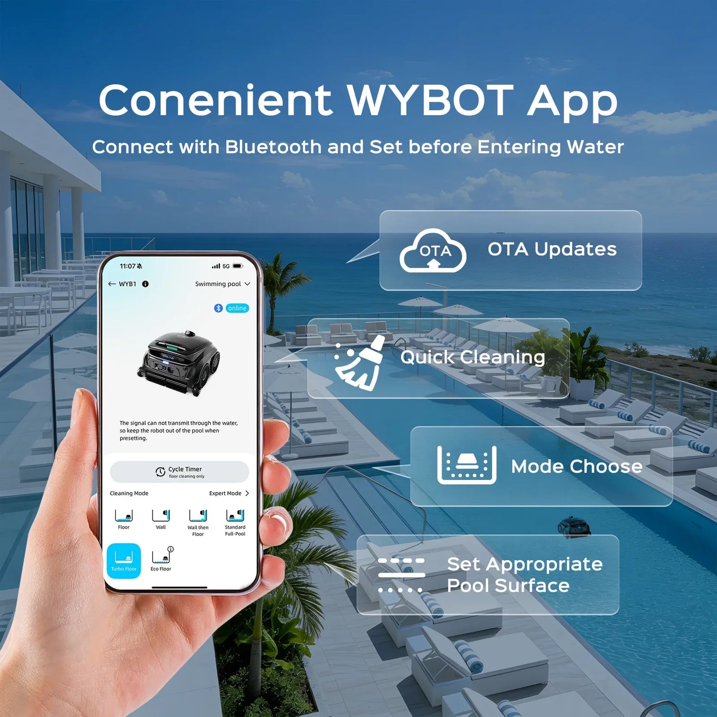 WYBOT B1 Cordless Robotic Pool Cleaner