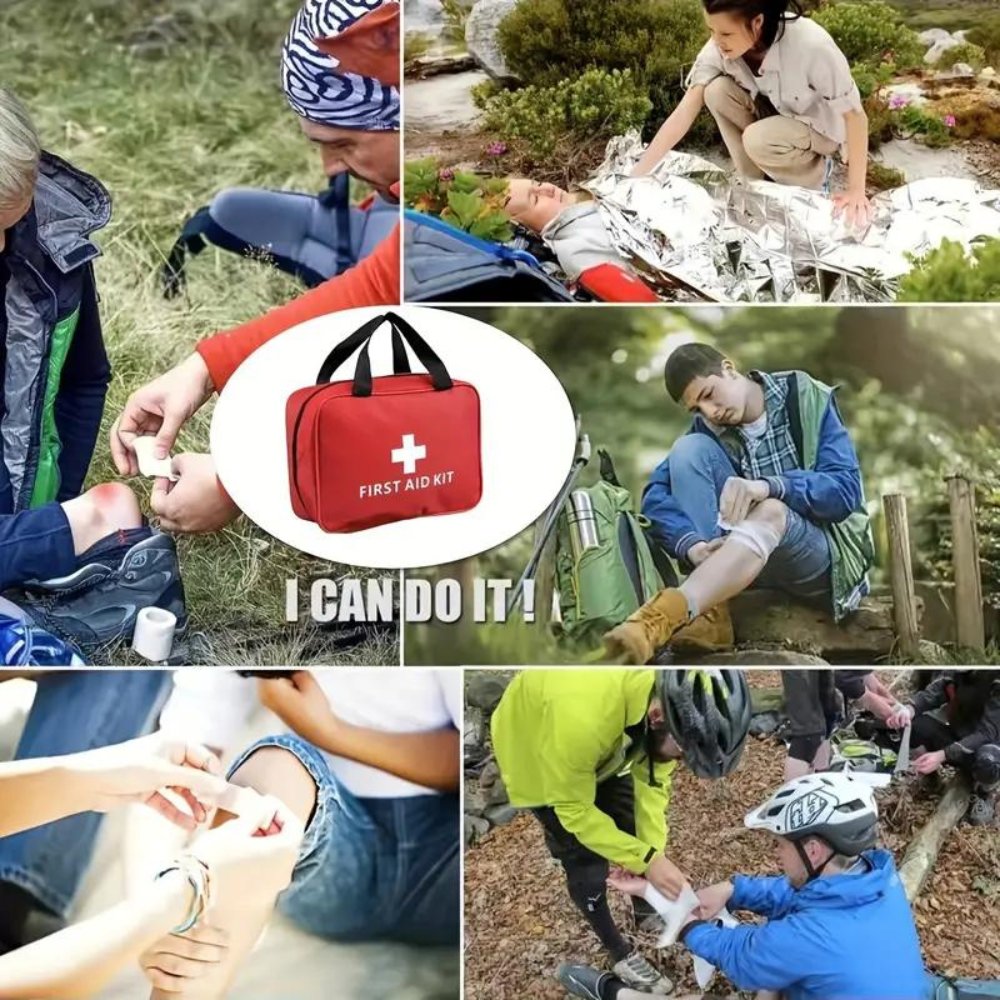 173-Piece Outdoor First Aid Kit – Portable Emergency Survival Bag for Hiking, Camping, Travel, and Home Safety