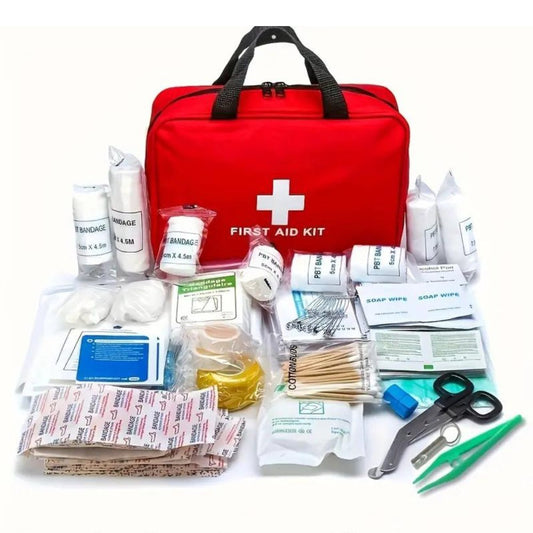 173-Piece Outdoor First Aid Kit – Portable Emergency Survival Bag for Hiking, Camping, Travel, and Home Safety